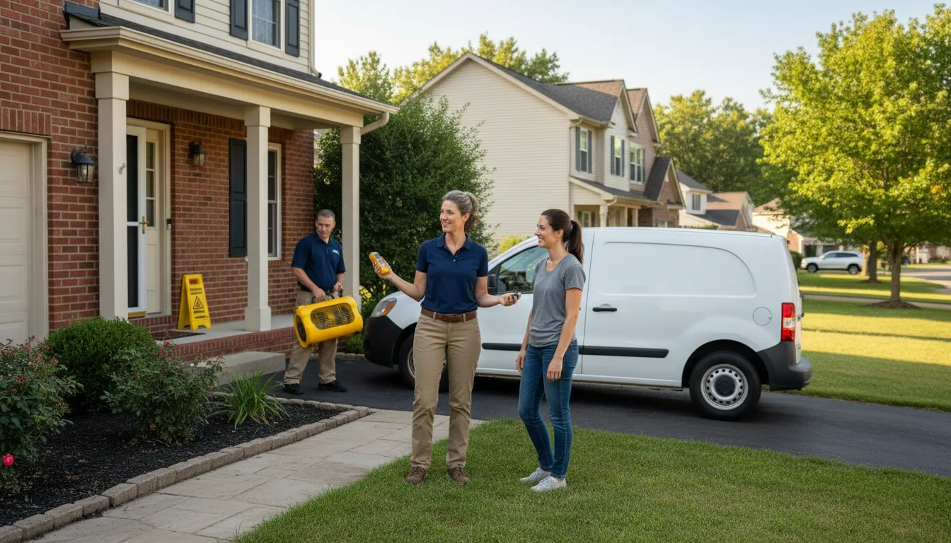 Residential water damage restoration in Poplar Grove, IL